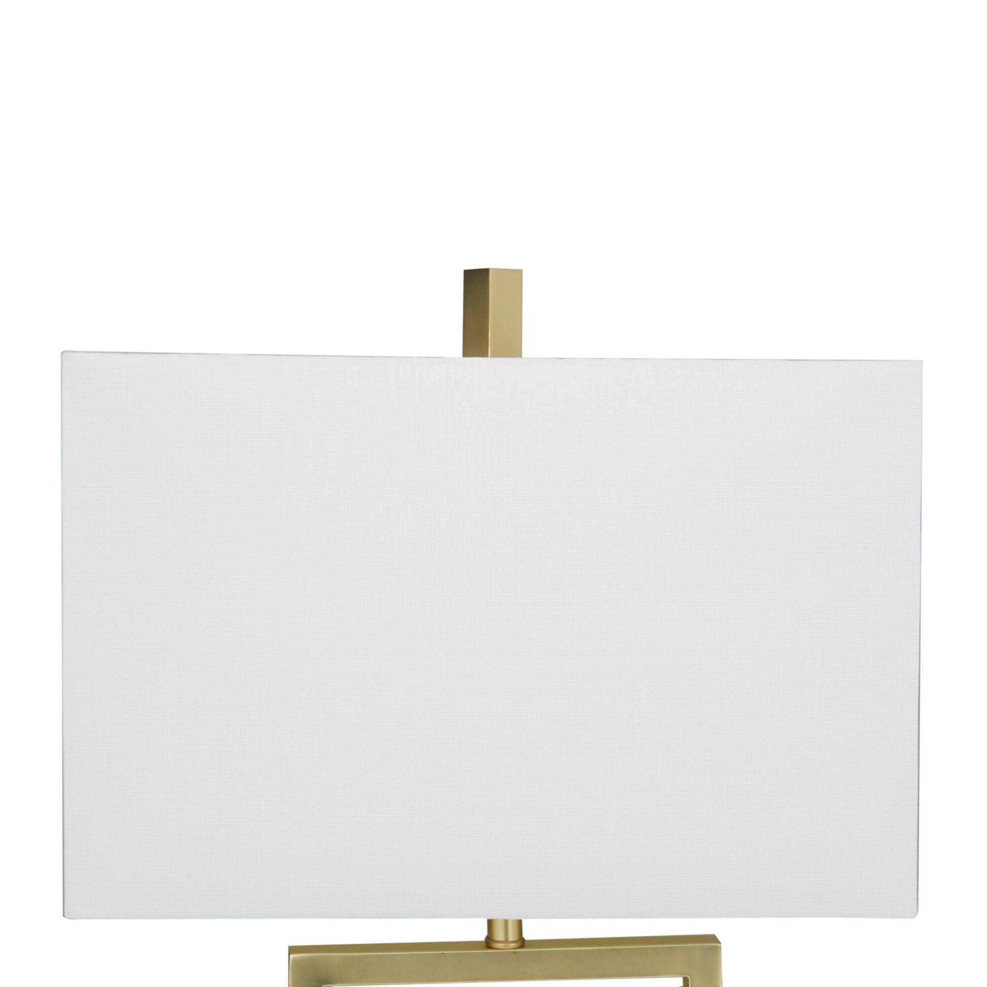 CosmoLiving by Cosmopolitan White Marble Modern Table Lamp, 27" x 15" x 9"